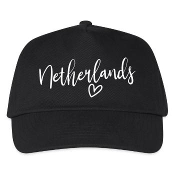 Niederlande Herz Frauenliebe Niederlande - Kinder Basecap - Schwarz - Vorne