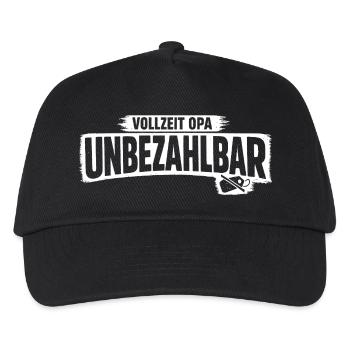 Vollzeit Opa Unbezahlbar - Kinder Basecap - Schwarz - Vorne