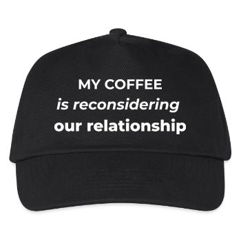 Mon café reconsidère notre relation - Casquette de baseball Enfant - noir - Devant