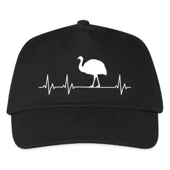 Ostrich - Emu- Nandu - Kids’ Baseball Cap - black - Front