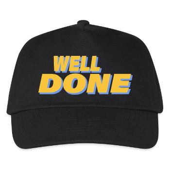 WELL DONE - Kinder Basecap - Schwarz - Vorne