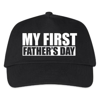 Funny Dad Father's Day My First Father's Day - Kids’ Baseball Cap - black - Front