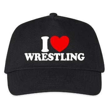 Ich liebe Wrestling - Kinder Basecap - Schwarz - Vorne