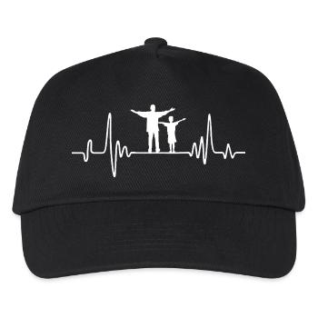 Father with son retro dad and son - Kids’ Baseball Cap - black - Front