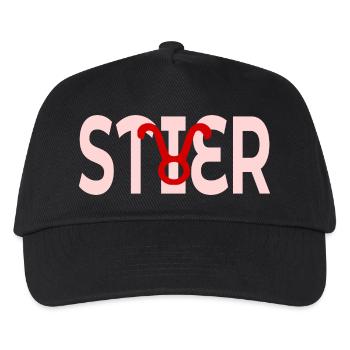 GEBURTSTAG MAI - APRIL STIER - Kinder Basecap - Schwarz - Vorne
