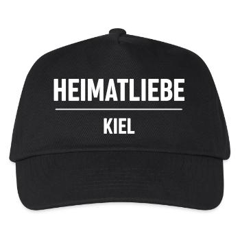 Heimatliebe Kiel - Kinder Basecap - Schwarz - Vorne