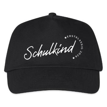 Schulkind 2026 Erstklassig Einschulung Design - Kinder Basecap - Schwarz - Vorne