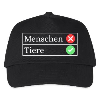 Tierliebhaber Tierfan Statement Tierfreunde - Kinder Basecap - Schwarz - Vorne