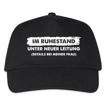 Lustiges Ruhestands - Kinder Basecap - Schwarz - Vorne