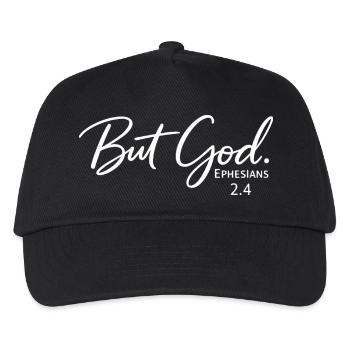 Aber Gott, Epheser 2,4 Christliches Design, - Kinder Basecap - Schwarz - Vorne