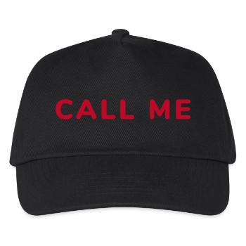 CALL ME – T-shirt tendance - Casquette de baseball Enfant - noir - Devant