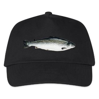 Lachs - Kinder Basecap - Schwarz - Vorne