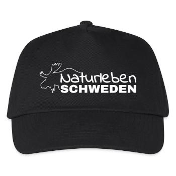Logo Naturleben Schweden - Kinder Basecap - Schwarz - Vorne