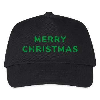 Merry Christmas: Festlicher Style grün - Kinder Basecap - Schwarz - Vorne