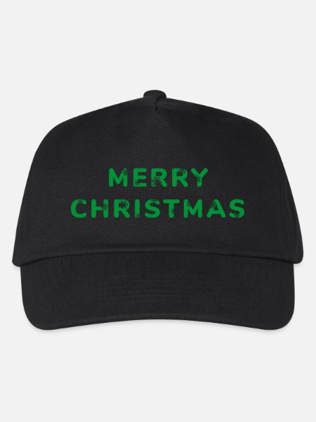 Merry Christmas: Festlicher Style grün - Kinder Basecap - Schwarz
