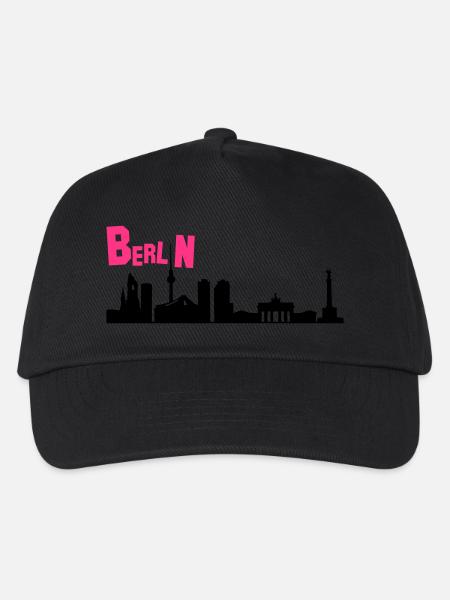berlin_v4 - Kinder Basecap - Schwarz