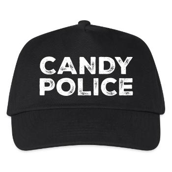 Cadeau de police Candy drôle Halloween Costume - Casquette de baseball Enfant - noir - Devant
