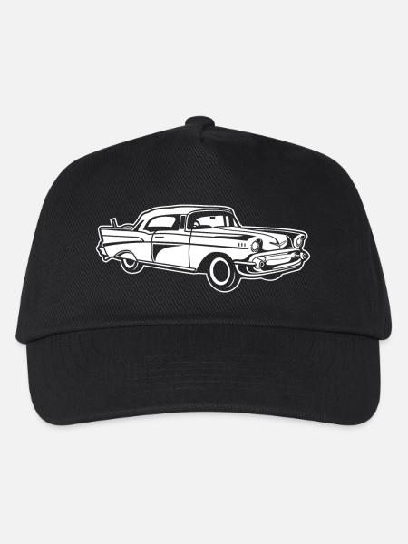Chevy Bel Air / Oldtimer 01_weiß - Kinder Basecap - Schwarz