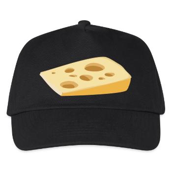 cheese kaese milch milk cow kuh2 - Kinder Basecap - Schwarz - Vorne