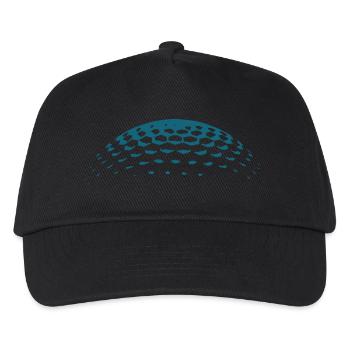 Une balle de golf sur le bleu - Casquette de baseball Enfant - noir - Devant