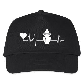 Cruise heartbeat, Crusader ship gift - Kids’ Baseball Cap - black - Front