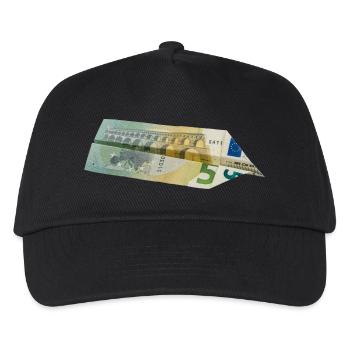 5-Euro-Schein - Kinder Basecap - Schwarz - Vorne