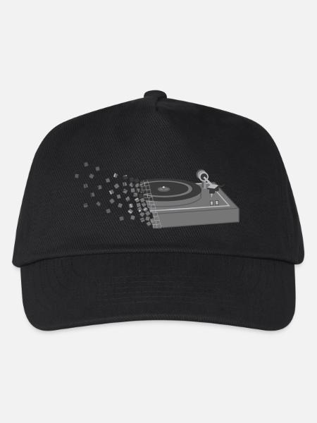 record player - Kids’ Baseball Cap - black