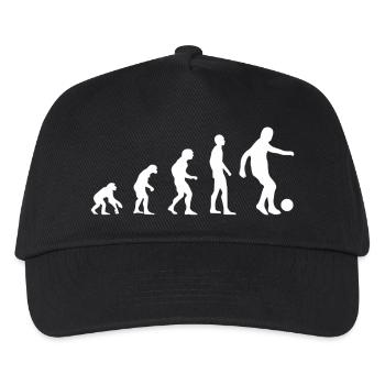 Fussball Evolution | Fußball - Kinder Basecap - Schwarz - Vorne