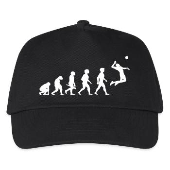 Evolution Beach Volleyball Spieler Sport - Kinder Basecap - Schwarz - Vorne