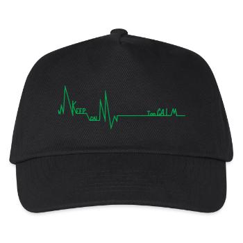 Krankenpflege-Herzschlag-T-Shirt - Kinder Basecap - Schwarz - Vorne