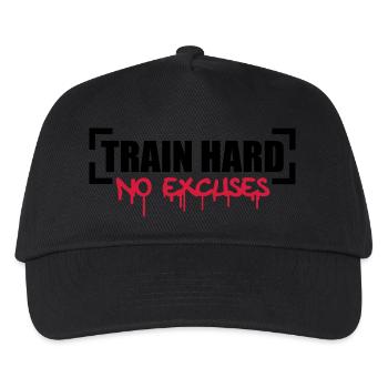 Train Hard No Excuses - Casquette de baseball Enfant - noir - Devant