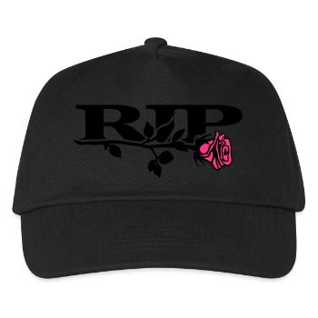 rip_mit_rose_2_2c - Kinder Basecap - Schwarz - Vorne