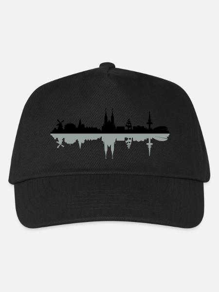 Skyline Bremen Schatten - Kinder Basecap - Schwarz