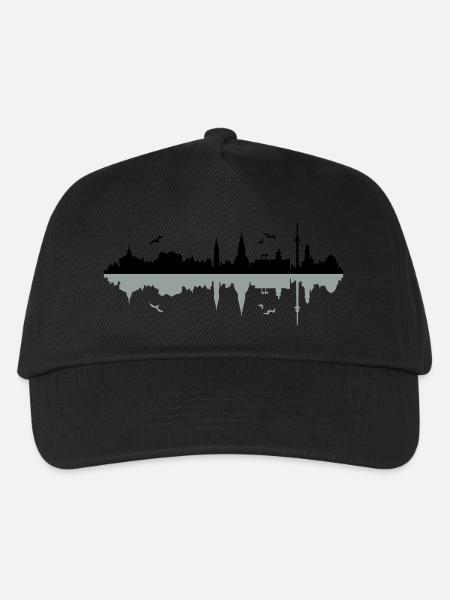 Skyline Kiel - Kinder Basecap - Schwarz