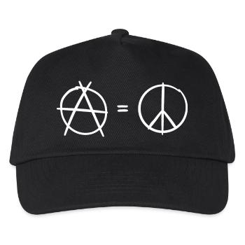 Anarchie ist Frieden - Kinder Basecap - Schwarz - Vorne
