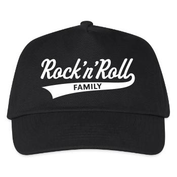 Rock 'n' Roll Family (Rock And Roll Familie) - Kinder Basecap - Schwarz - Vorne