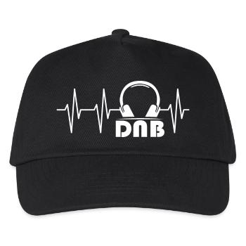 DNB Drum Bass ECG Pulse Heartbeat Earphone Logo - Casquette de baseball Enfant - noir - Devant