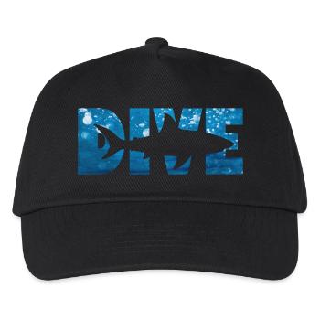 Dive Shark - Kinder Basecap - Schwarz - Vorne