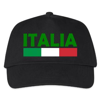 Italien - Kinder Basecap - Schwarz - Vorne