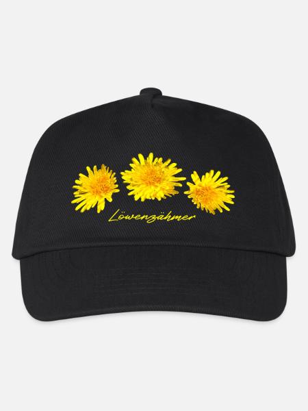 Löwenzahn Pusteblume Löwenzähmer Löwe - Kinder Basecap - Schwarz
