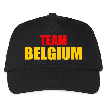 Belgien - Kinder Basecap - Schwarz - Vorne