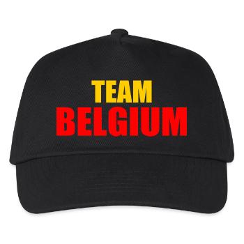 Belgien - Kinder Basecap - Schwarz - Vorne