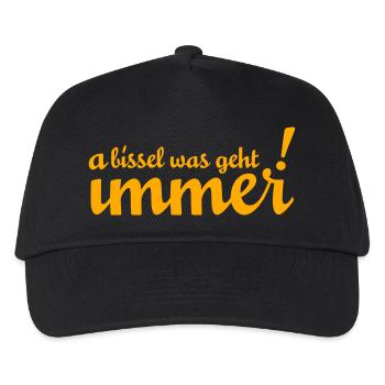 A bissl was geht immer! Weiß jedes Münchner Kindl! - Kinder Basecap - Schwarz - Vorne