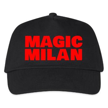 Magic Milan Logo Rot - Kinder Basecap - Schwarz - Vorne