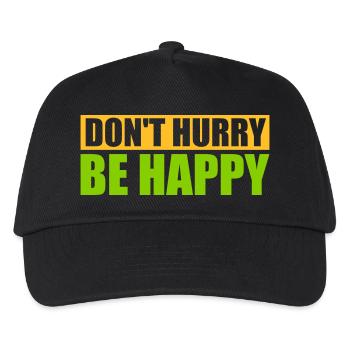 Ne vous dépêchez pas d’être heureux - Casquette de baseball Enfant - noir - Devant