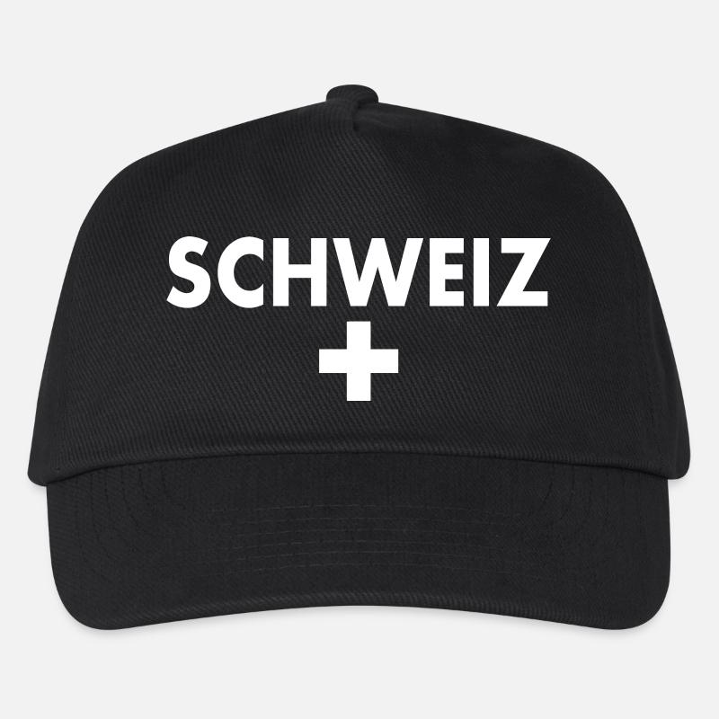 Schweiz - Kinder Basecap - Schwarz