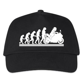 Evolution Motorcycle Bike Rider Enduro Motor Bike - Kids’ Baseball Cap - black - Front