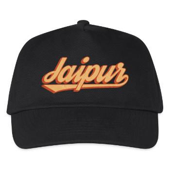 Description graphique du Jaipur Retro Lettering India - Casquette de baseball Enfant - noir - Devant