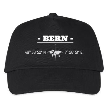 Coordonnées Berne Suisse - Casquette de baseball Enfant - noir - Devant