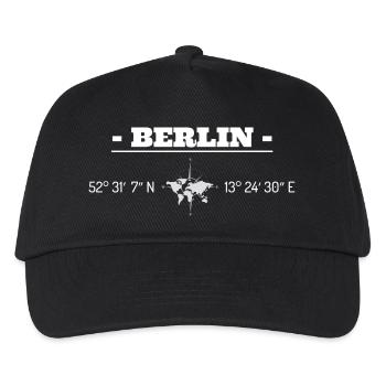 Berlin - Kinder Basecap - Schwarz - Vorne
